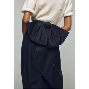 Maeve black sculptured bow Women's Skirt